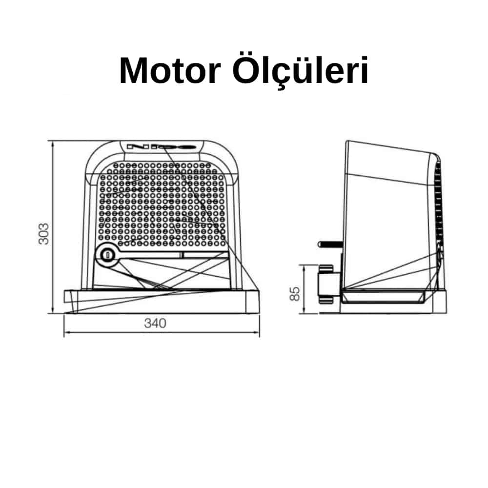 Nice ROBO 600 Kapı Motoru Tek Motor - ürün görünümü 3