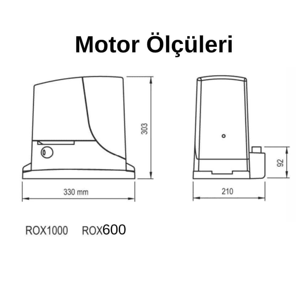 Nice ROX 600 Kapı Motoru Tek Motor - ürün görünümü 2